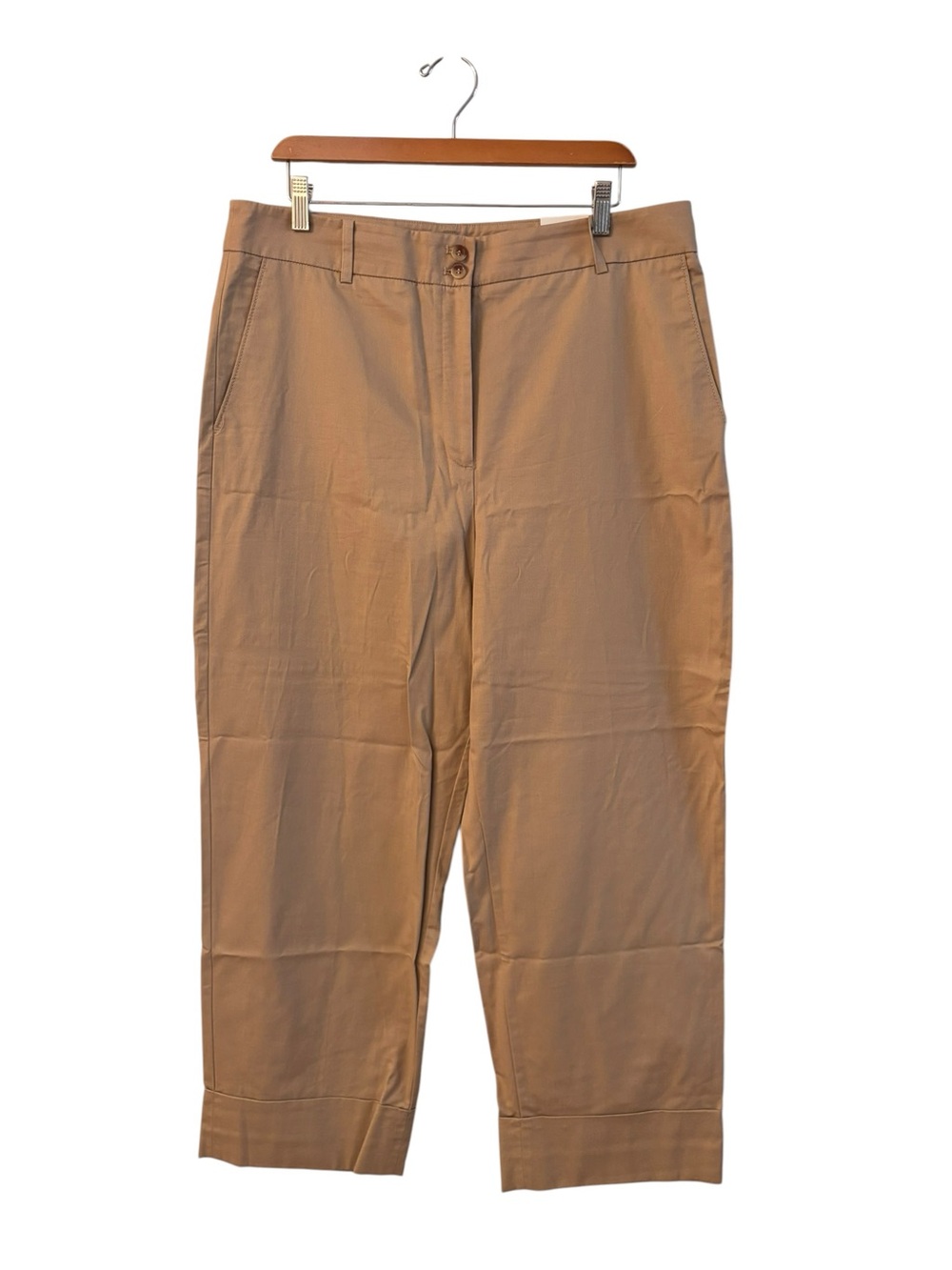 Ann Taylor Classic Tan Straight Leg Chino Ankle Pants Size 14